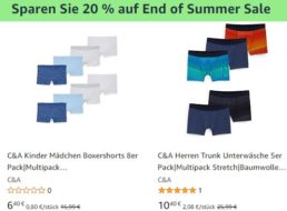 C&A: Sale bei Amazon mit 20 Prozent Extra-Rabatt