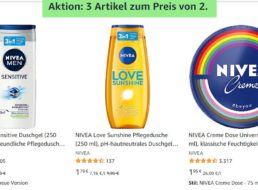 Amazon: Drei Nivea-Artikel zum Preis von zweien