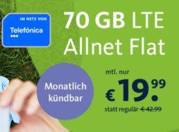 Freenet: Telefónica-Flat mit 70 GByte LTE für 19,99 Euro