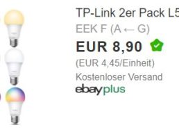 TP-Link: Doppelpack smarte LED-Birnen als B-Ware für 8,90 Euro