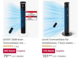 Amazon: Leiser Turmventilator von Levoit für 79,99 Euro