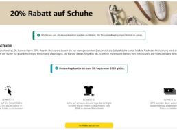 Amazon: 20 Prozent Schuh-Rabatt bis Ende September