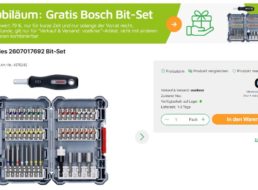 Völkner: Bosch-Bitset gratis ab 79 Euro Warenwert