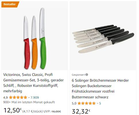 Amazon: Victorinox-Küchenmesserset für 11,90 Euro