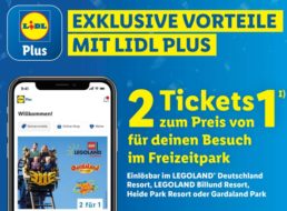 Lidl Plus: 2 Freizeitpark-Tickets zum Preis von einem