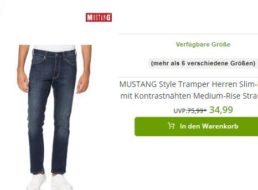 Outlet46: Mustang-Jeans für 34,99 Euro frei Haus