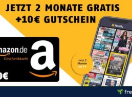 Gratis: Amazon-Gutschein über 10 Euro zu kostenlosen Readly-Flat