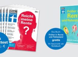 Gratis: Buch “Früher in Rente” zum Finanztest-Probeabo für 30 Euro