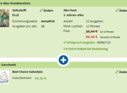 Elle: Jahresabo für 81,40 Euro mit Bestchoice-Gutschein über 85 Euro