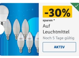 Lidl Plus: LED-Leuchtmittel mit 30 Prozent Rabatt