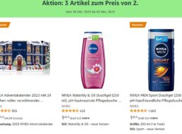 Amazon: Drei Nivea-Artikel nach Wahl zum Preis von zweien