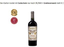 Weinboerse: 6 x Goldprämierter “Brotello Rosso Toscana” für 31 74 Euro