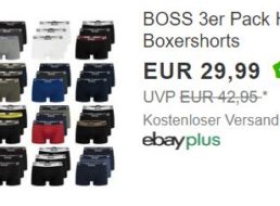 Boss: Dreierpack Boxershorts für 29,99 Euro