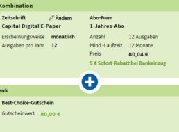 Capital: E-Paper für 75,04 Euro mit Gutschein über 80 Euro