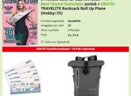 Gratis: Travelite Rucksack & Gutschein zum Abo der “Cosmopolitan”