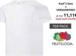 Fruit of the Loom: 7er-Pack Shirts in M für 11,11 Euro