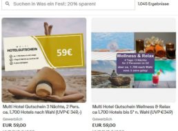 Ebay: 10 Prozent Rabatt auf Reisegutscheine