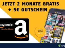 Gratis: Amazon-Gutschein über 5 Euro zur kostenlosen Readly-Flat