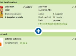 Vital: Jahresabo für 21,40 Euro mit Gutschein über 25 Euro