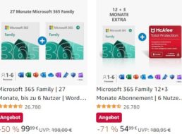 Amazon: 27 Monate “Microsoft 365 Family” für 99,99 Euro