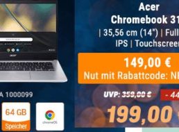 NBB: Acer-Chromebook mit Touchscreen für 149 Euro