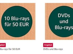 Amazon: 10 Blu-rays nach Wahl für 50 Euro