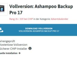 Gratis: “Ashampoo Backup Pro 17” zum Nulltarif