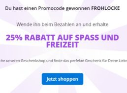 Groupon: 25 Prozent Rabatt auf “Spaß und Freizeit”