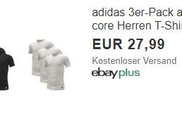 Adidas: Dreierpack T-Shirts für 27,99 Euro frei Haus