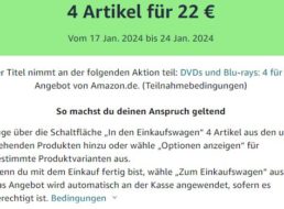 Amazon: Vier Blu-rays / DVDs nach Wahl für 22 Euro