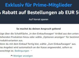 Amazon: 15 Prozent Prime-Rabatt auf Eigenmarken