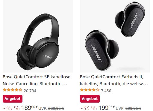 Amazon: Bose-Produkte mit Rabatt für wenige Tage