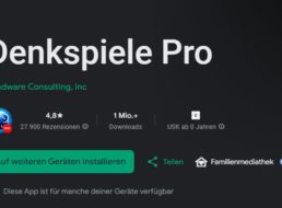 Gratis: “Denkspiele Pro” via Google Play zum Nulltarif