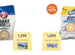 Mogelpackung 2023: Tuc Bake Rolls “127 Prozent teurer”