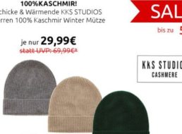 Outlet46: Kaschmirmützen für 29,99 Euro frei Haus