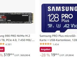 Amazon: MicroSD von Samsung mit USB-Kartenleser für 19,99 Euro