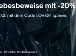 Ebay: 20 Prozent Rabatt auf Valentinstag-Präsente