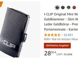 Amazon: I-CLIP Wallet “Made in Germany” für 28 Euro