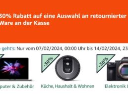 Amazon: 30 Prozent Rabatt auf Retourenware