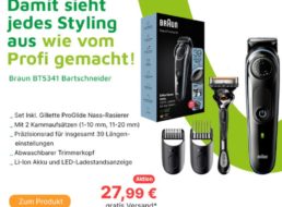 Völkner: Bartschneider Braun BT5341 für 27,99 Euro frei Haus