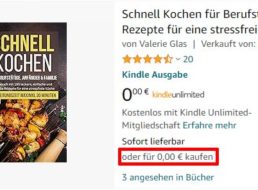 Gratis: eBook “Schnell Kochen” für 0 statt 6,99 Euro