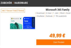 NBB: 15 Monate "Microsoft 365 Family" für 49,99 Euro