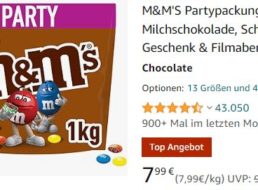 Amazon: Kilopackung “M&M’s” ab 6,79 Euro