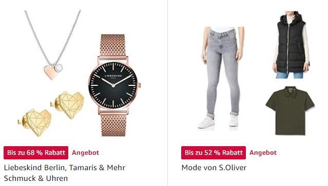 Amazon: "Mode von S.Oliver" mit Rabatt