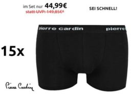 Pierre Cardin: Boxershorts im 15er-Pack für 44,99 Euro frei Haus