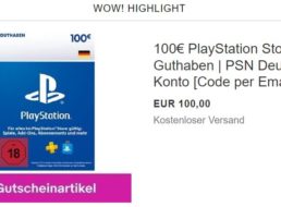 Ebay: PSN-Guthaben über 100 Euro für 90 Euro