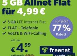 Vodafone-Netz: Datenflat mit 5 GByte LTE für 4,99 Euro