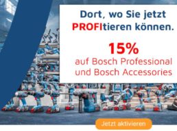 Völkner: 15 Prozent Rabatt auf Bosch Professional