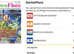 Gartenflora: 12 Monate Abo für 60,40 Euro mit Gutschein über 60 Euro