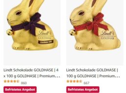 Lindt: Oster-Sale bei Amazon mit Goldhasen und mehr